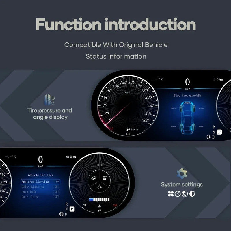 Car Craft Compatible With Mercedes Benz C Class W204 Lci 2012-2014 Ntg 4.5 Lcd Led Digital Speedometers Cluster Meeter Display Screen Instrument Panel Player