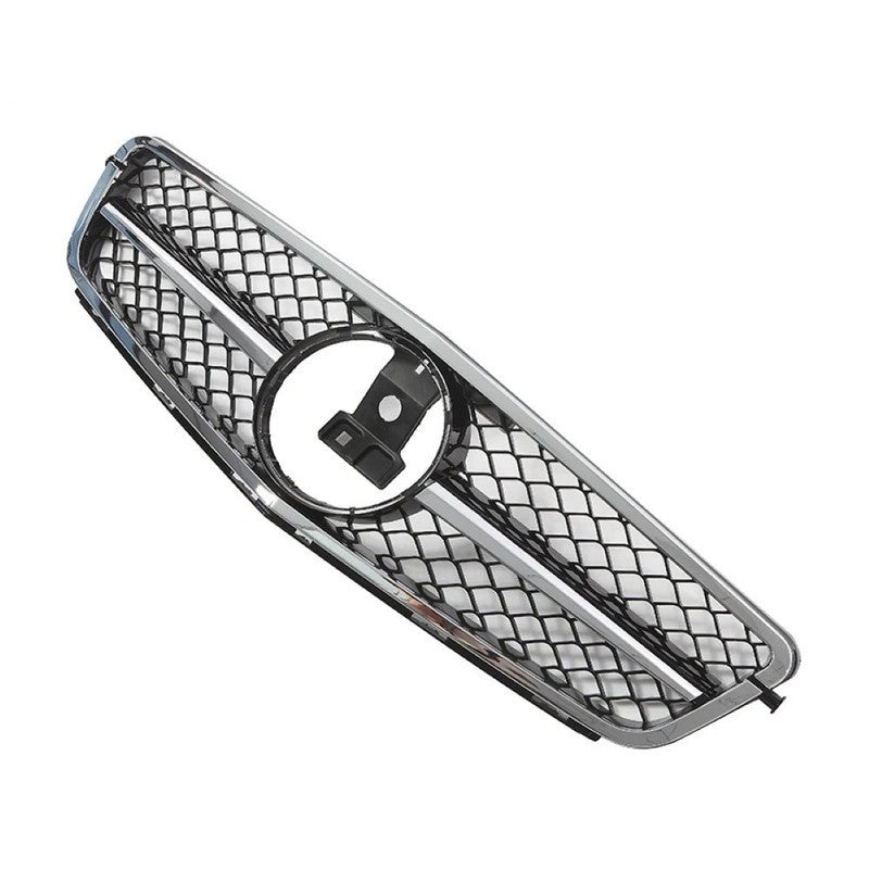 Car Craft Compatible With Mercedes Benz C Class W204 2007-2014 Upgrade Front Bumper Amg Show Grill Full Silver Gc W204-002