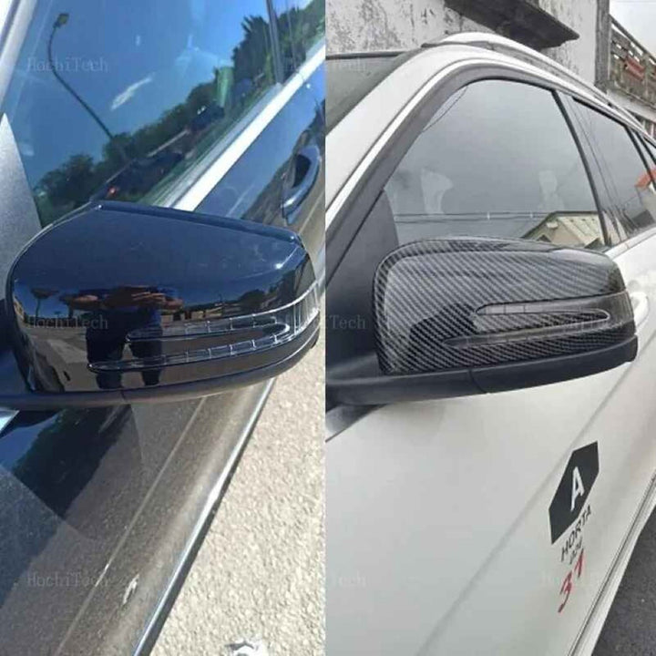 Car Craft Compatible With Mercedes A B C E S Cla Gla Class W176 W246 W204 W212 W221 W117 C117 W156 X156 2010-2018 Rear View Case Wing Cap Shell Housing Mirror Covers Replacement Style Carbon Fiber Look