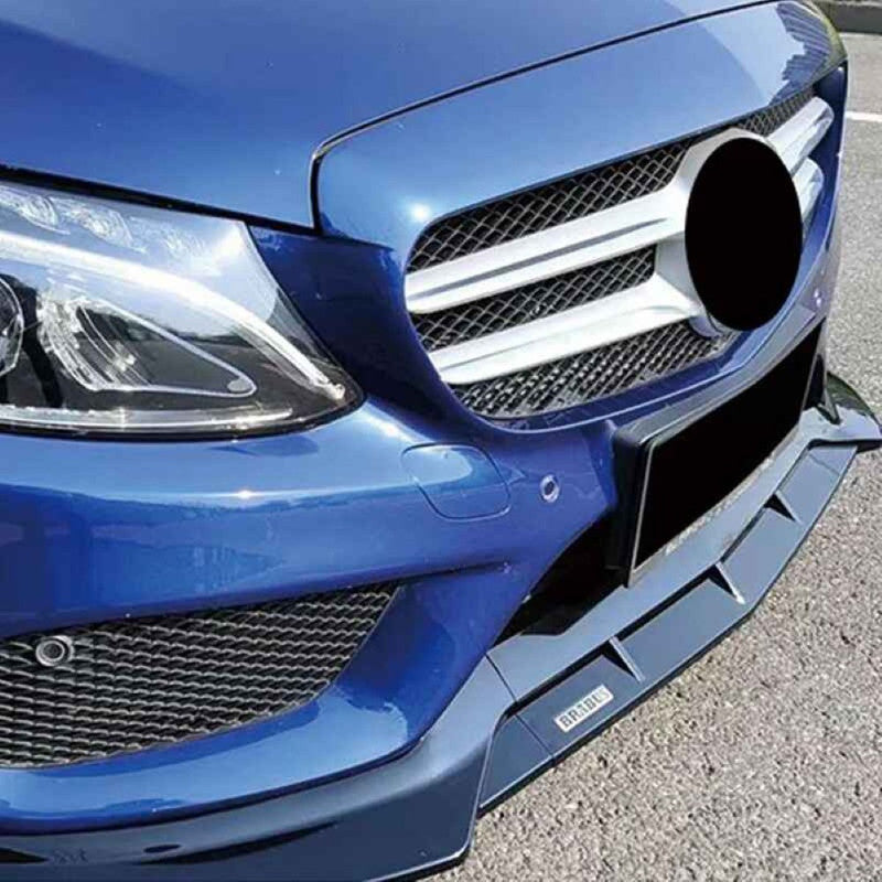 Car Craft Compatible With Mercedes Benz C Class W205 C205 Coupe 2015-2021 Classic Standard Front Bumper Lip Splitter Skirts Brabus Style Carbon Fiber Look GC