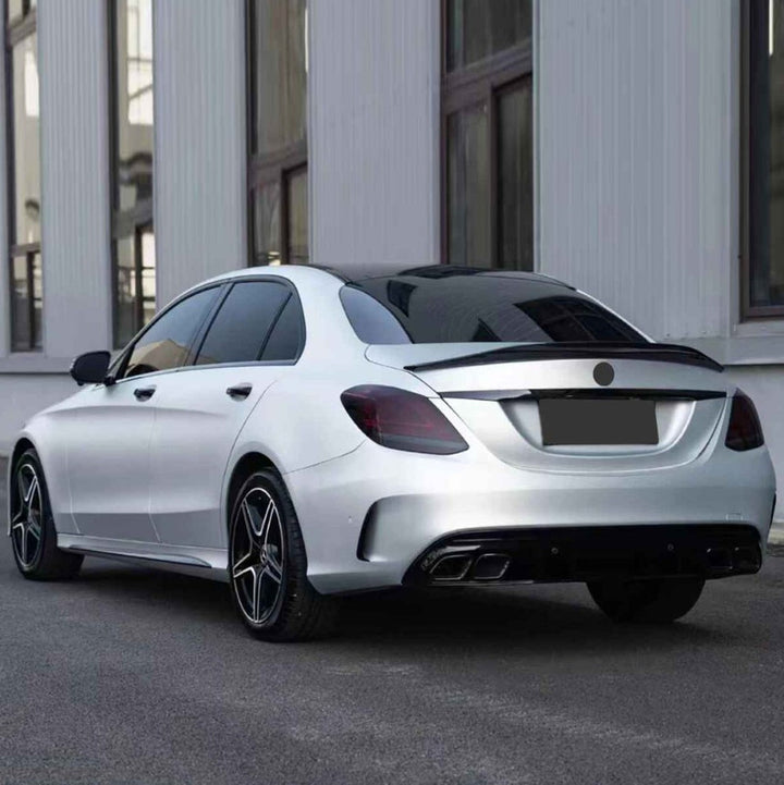 Car Craft Compatible With Mercedes Benz C Class W205 C205 Coupe 2015-2021 Rear Bumper Upgrade Convert To Amg C63 Bumper Bodykit Gc W205-017