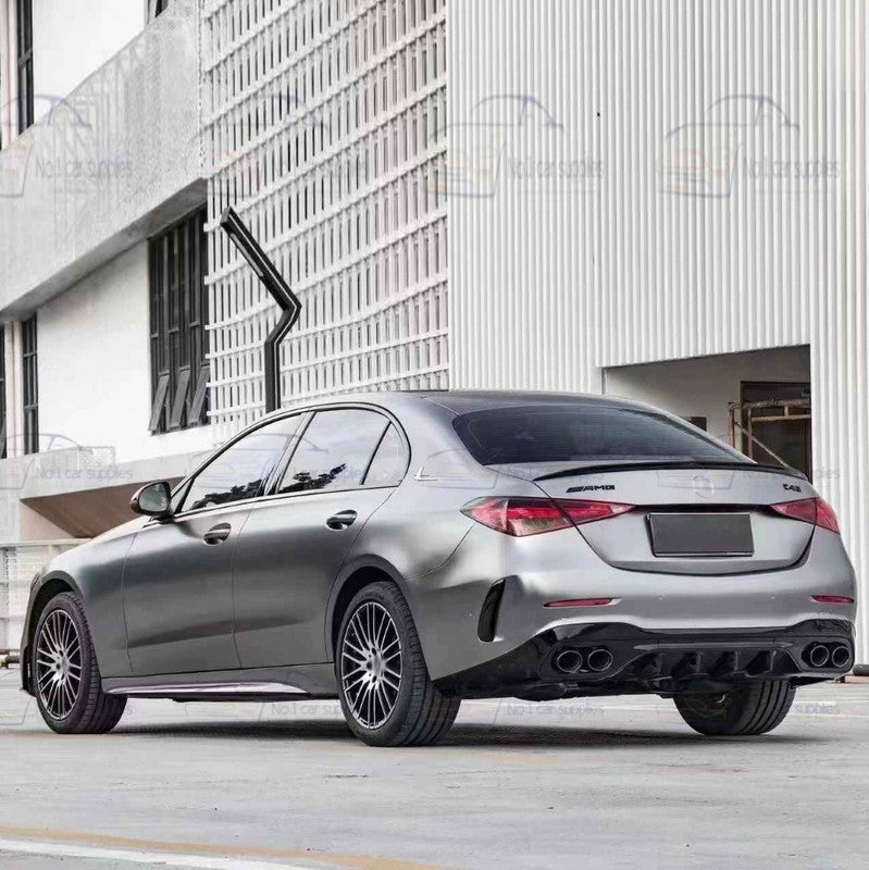 Car Craft Compatible With Mercedes Benz C Class W206 2022-2025 Amg Rear Bumper Upgrade Convert To Amg Amg C63 After Rear Lip Diffuser Gc W206-005