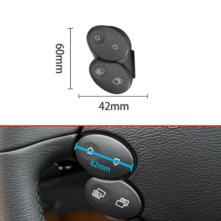 Car Craft Compatible With Mercedes E Class W211 2006-2009 Cls W218 Steering Wheel Knob Button Yellow 23082023108465-t2 Left CC-2737 - CAR CRAFT INDIA