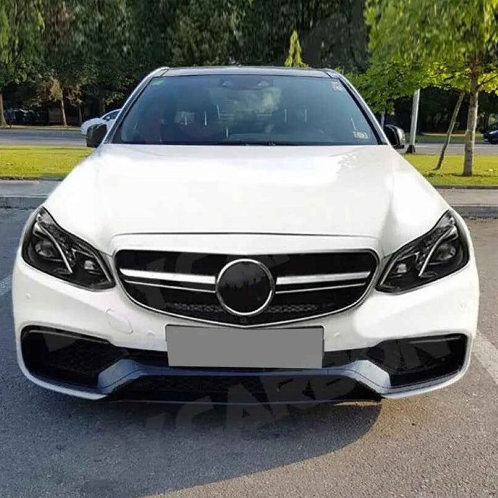 Car Craft Compatible With Mercedes Benz E Class W212 Lci 2014-2016 Upgrade Front Bumper Amg Show Grill Black Gc W212-004 CC-9705 - CAR CRAFT INDIA