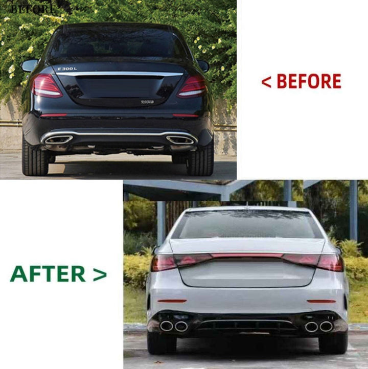 Car Craft Compatible With Mercedes Benz E Class W213 2017-2024 To W214 Lci 2025+ Amg E63 Sports Upgrade Facelift Conversion Convert Bodykit Bumper Hood Headlight Taillight B4 - CAR CRAFT INDIA