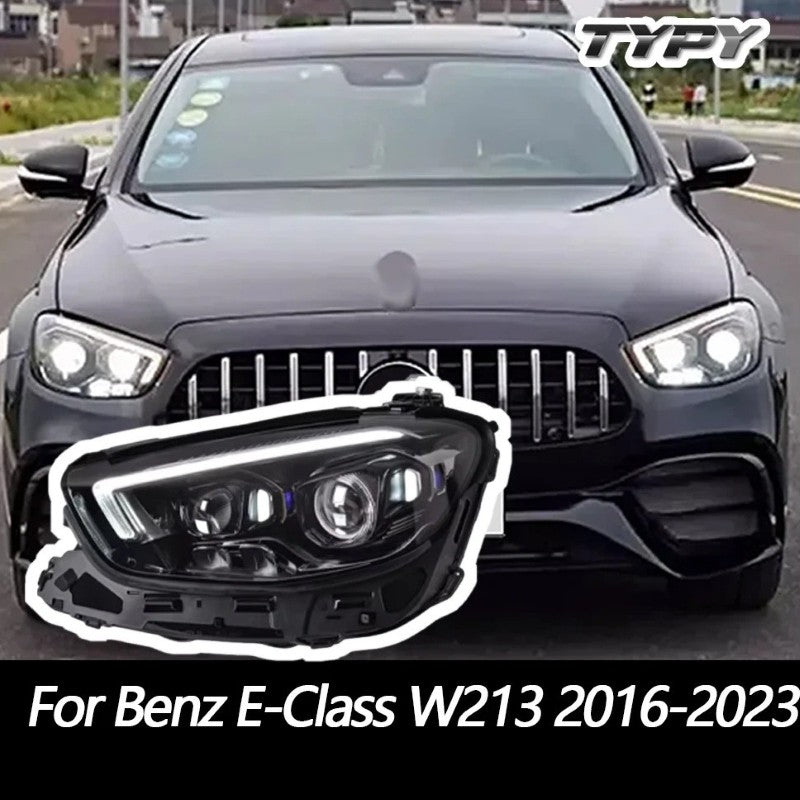 Car Craft Compatible With Mercedes Benz E Class W213 2021-2024 Car Front Upgraded Head Light Lamp Xenon Headlight Retrofit Upgrade Modified Led Drl Hid Light Shy - CAR CRAFT INDIA