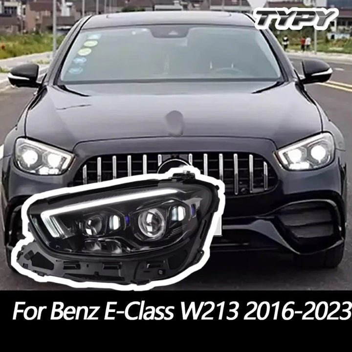 Car Craft Compatible With Mercedes Benz E Class W213 2021-2024 Car Front Upgraded Head Light Lamp Xenon Headlight Retrofit Upgrade Modified Led Drl Hid Light Shy - CAR CRAFT INDIA