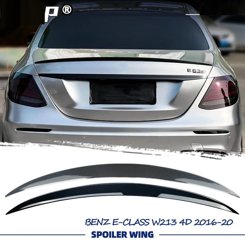 Car Craft Compatible With Mercedes Benz E Class W213 2016-2021 Rear Trunk Wing Boot Lip Wing Spoiler Amg Glossy Black