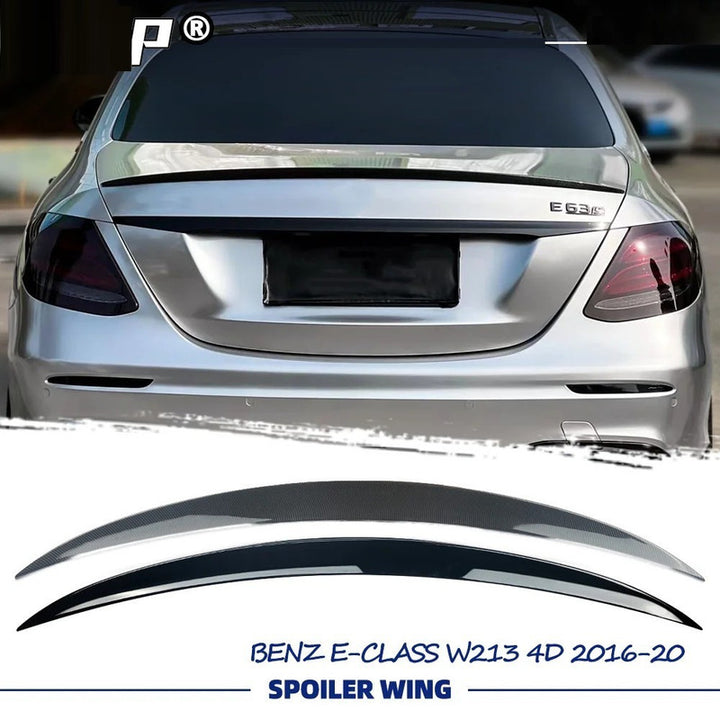 Car Craft Compatible With Mercedes Benz E Class W213 2016-2021 Rear Trunk Wing Boot Lip Wing Spoiler Amg Glossy Black