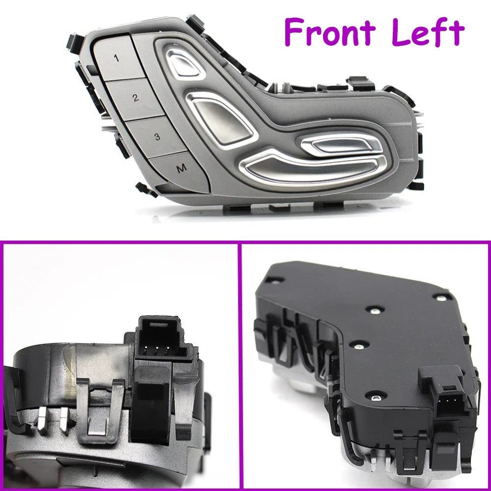 Car Craft Compatible With Mercedes Benz C Class W205 2014-2023 E Class W213 2016-2023 Glc W253 2016-2022 Eqc W293 2018-2019 Cls Class W257 2018-2022 Car Electronic Front Seat Adjustment Button Switch Button Assembly 2059056651 Left CC-436
