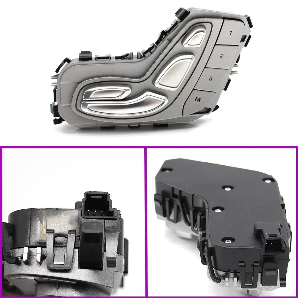 Car Craft Compatible With Mercedes Benz C Class W205 2014-2023 E Class W213 2016-2023 Glc W253 2016-2022 Eqc W293 2018-2019 Cls Class W257 2018-2022 Car Electronic Front Seat Adjustment Button Switch Button Assembly 2059057851 Right CC-438