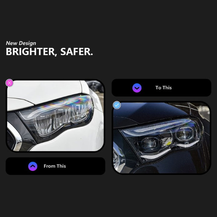 Car Craft Compatible With Mercedes Benz E Class W214 2025 Car Front Upgraded Head Light Lamp Xenon Headlight Retrofit Upgrade Modified Led Drl Hid Light Usa Shy - CAR CRAFT INDIA