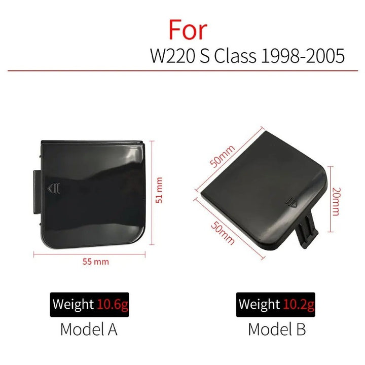 Car Craft Compatible With Mercedes S Class W220 1995-2005 Rear Bumper Trailer Tow Towing Hook Hole Cover 2208851223 Unpainted Model B - CAR CRAFT INDIA