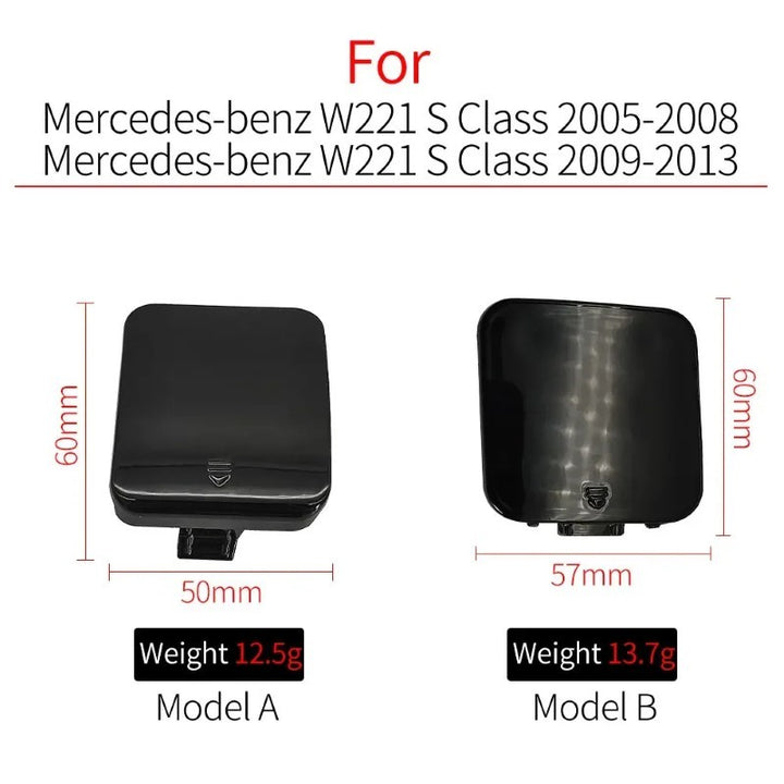 Car Craft Compatible With Mercedes S Class W221 2005-2014 Front Bumper Trailer Tow Towing Hook Hole Cover 2218850322 Unpainted Model B - CAR CRAFT INDIA