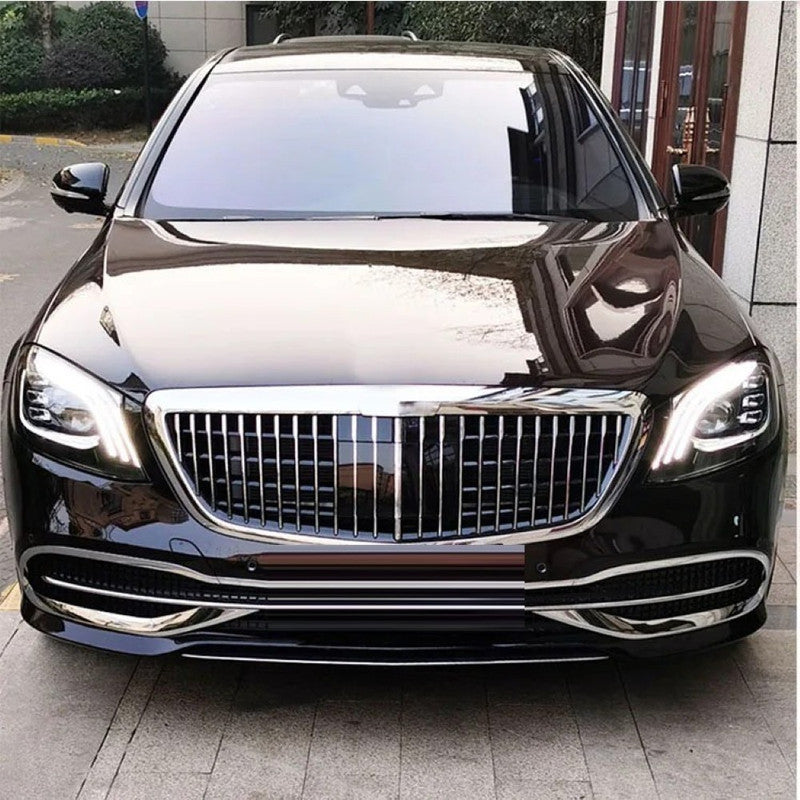 Car Craft Compatible With Mercedes Benz S Class W222 Lci 2018-2020 Upgrade Convert To S Class Maybach Mhb Front Bumper Bodykit Splitter Trim Gc W222-005