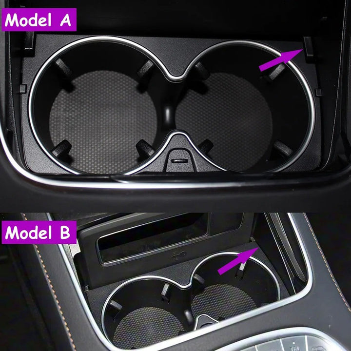 Car Craft Compatible With Mercedes Benz S Class W222 2014-2017 Car Front Center Console Water Drink Cup Holder Car Interior 2226830075 Model A - CAR CRAFT INDIA