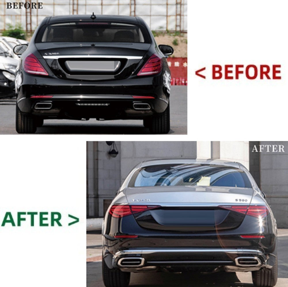 Car Craft Compatible With Mercedes Benz S Class W222 2016-2022 Upgraded Convert Facelift To S Class W223 2023+ Maybach Style Bodykit Bumper Headlight Taillight Hood Fender With Door CC-6614 - CAR CRAFT INDIA