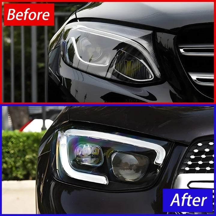 Car Craft Compatible With Mercedes Benz Glc Class W253 X253 2016-2019 Car Front Upgraded Head Light Lamp Xenon Headlight Retrofit Upgrade Modified Led Drl Hid Light For Xenon Car Shy - CAR CRAFT INDIA
