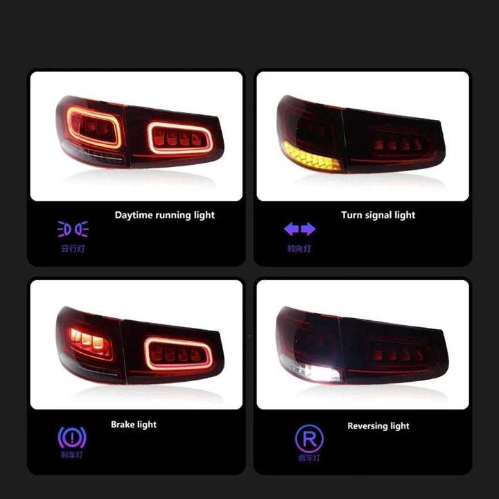 Car Craft Compatible With Mercedes Benz Glc Class W253 X253 2016-2019 Car Rear Upgraded Tail Light Lamp Xenon Taillight Retrofit Upgrade Modified Led Drl Hid Light Shy - CAR CRAFT INDIA
