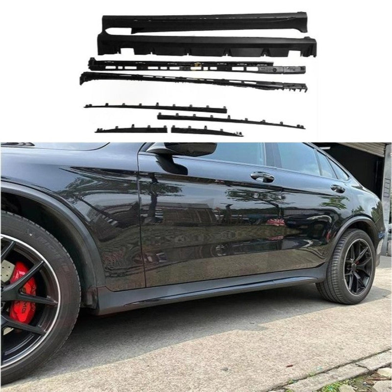 Car Craft Compatible With Mercedes Glc X253 Glc Coupe W253 C253 2019-2022 Side Skirts Skirt Running Board Glc63s Amg Style