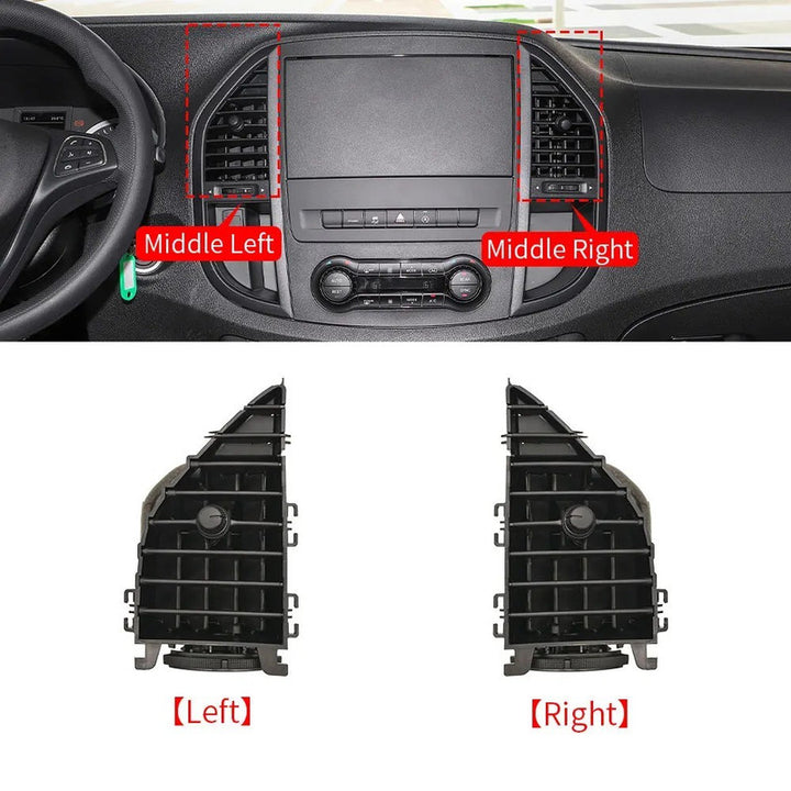 Car Craft Compatible With Mercedes Benz Vito V Class W447 W448 2016-2024 Car Ac Air Vent Grille Air Conditioning Outlet Cover Assembly 4478300654 Middle Centre Right CC-9572