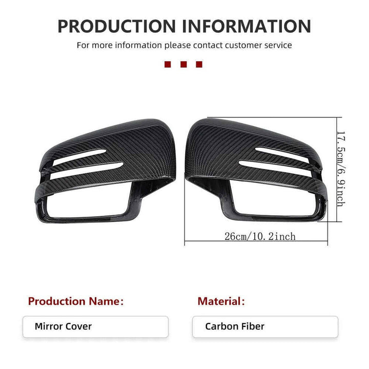 Car Craft Compatible With Mercedes Ml Gl Gle Gls W166 X166 2009-2018 G Class W463 2007-2018 G500 R Class W251 06-16 Rear View Case Wing Cap Shell Housing Mirror Covers Replacement Style Glossy Black
