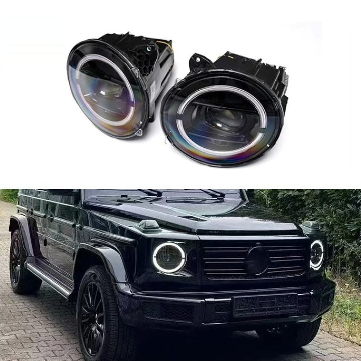 Car Craft Compatible With Mercedes Benz G Class G Wagon G63 G55 W464 2019-2024 Car Front Upgraded Head Light Lamp Xenon Headlight Retrofit Upgrade Modified Led Drl Hid Light Shy - CAR CRAFT INDIA