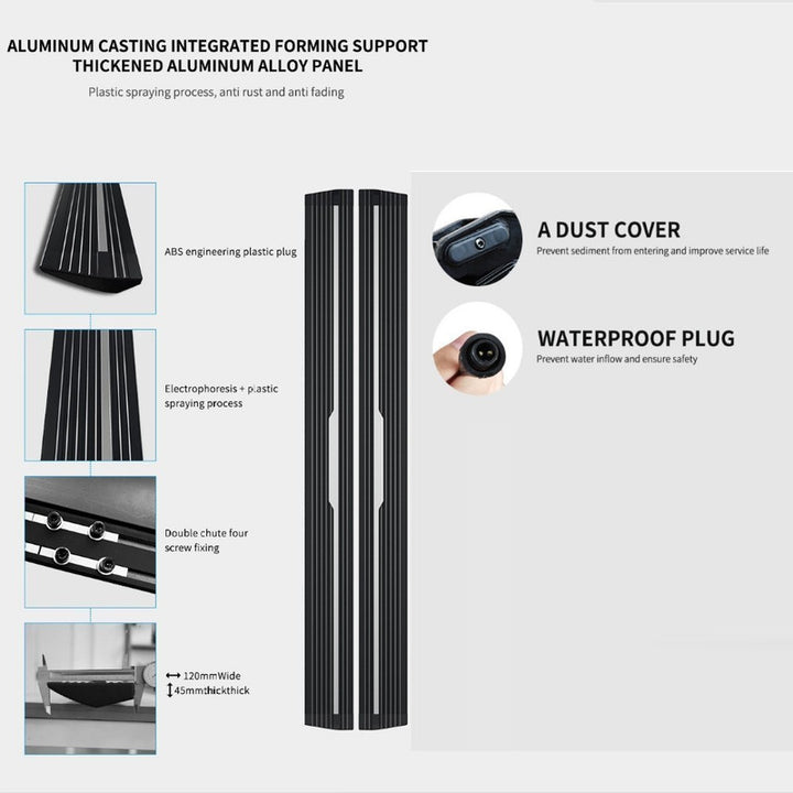 Car Craft Compatible With Jeep Wrangler Rubicon 2019-2026 Side Step Ladder Pedal Running Boards Fixed Side Step 4 Door