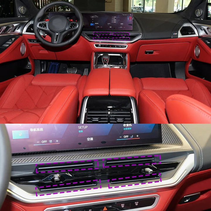 Car Craft Compatible With Bmw X5 G05 G18 F95 Ms 2023-2025 X6 G06 F96 Ms 2023-2025 X7 G07 2023-2025 Xm G09 2023-2025 Car Ac Air Vent Grille Slider Trim 64225a23596-ml1 Middle Centre Left 1