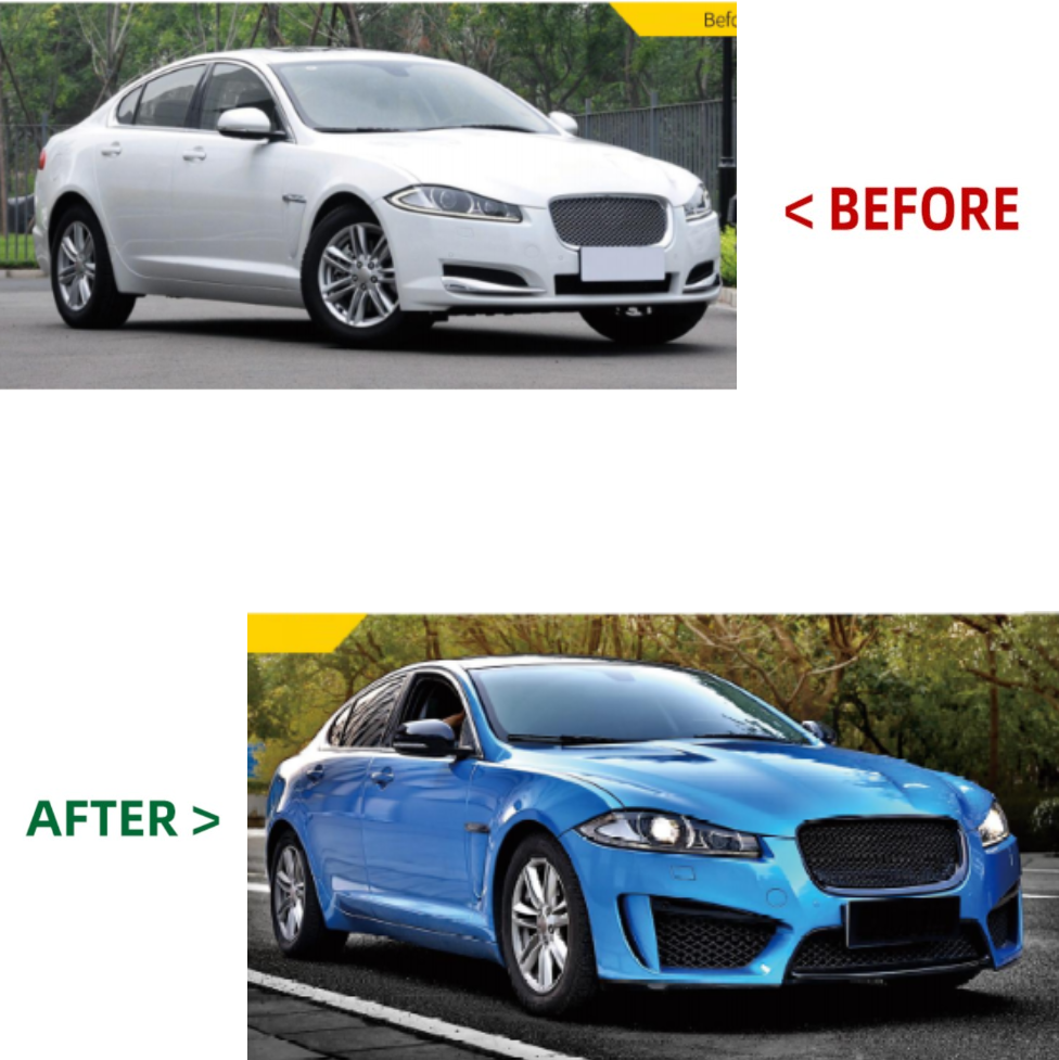 Car Craft Compatible With Jaguar Xf Xfs 2011-2015 Bodykit Upgrade To Xfr Xfr-s Style Bodykit Bumper Front Rear Lip Diffuser Exhaust Tip Splitter Grill CC-4838 - CAR CRAFT INDIA