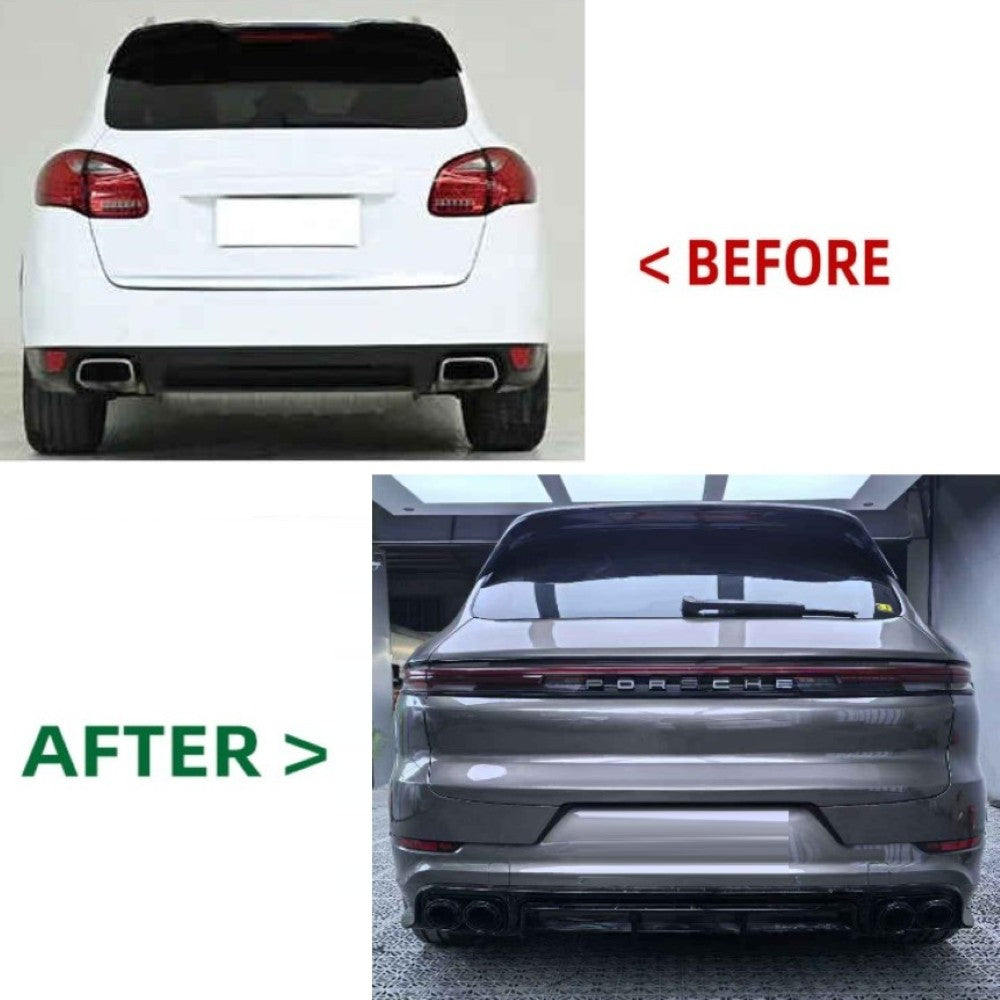 Car Craft Compatible With Porsche Cayenne 958 2011-2017 To 2024 9y0.2 Upgrade Facelift Conversion Bodykit Bumper Hood Trunk Headlight Taillight CC-6319