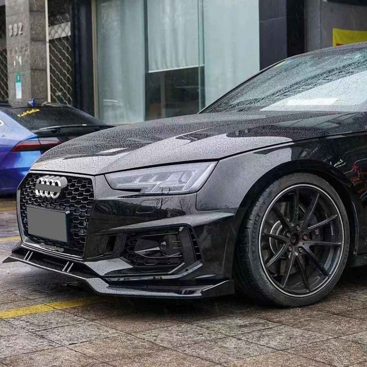 Car Craft Compatible With Audi A4 B9 2017-2020 Upgraded Facelift Convert To Rs4 S4 Sport Bodykit Front Bumper Fog Grill Skirt Trim A4-020 Gc
