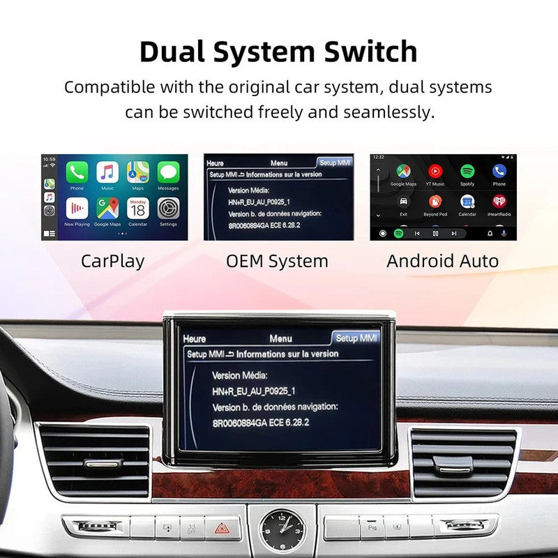 Car Craft Compatible With Audi A8 2010-2018 Upgrade To Wireless Apple Carplay Android Auto Adapter Carplay Box With Screeen Mirror Link Google Maps Mmi 3g A8 10 - CAR CRAFT INDIA