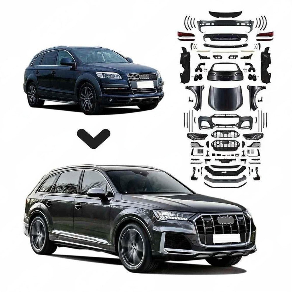 Car Craft Compatible With Audi Q7 2006-2015 To Sq7 2023 S Line Upgrade Facelift Conversion Bodykit Bumper Hood Headlight Taillight CC-6374