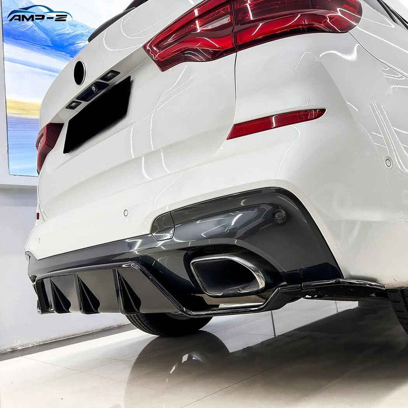Car Craft Compatible With Bmw X3 G01 Pre-facelift M Sport 2018-2021 Rear Bumper After Lip Diffuser Trim Skirt Zst-1483 Cf Carbon Fiber Look