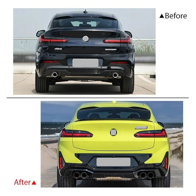 Car Craft Compatible With Bmw X4 G02 2018-2021 Upgrade Convert To M Sport M Performance X4m Lci 2022+ Style Bodykit Body Kit Front Rear Bumper Splitter Grill Lip Diffuser Exhaust Pipe Tip Wheel Arch Trim Cover Gc G02 008