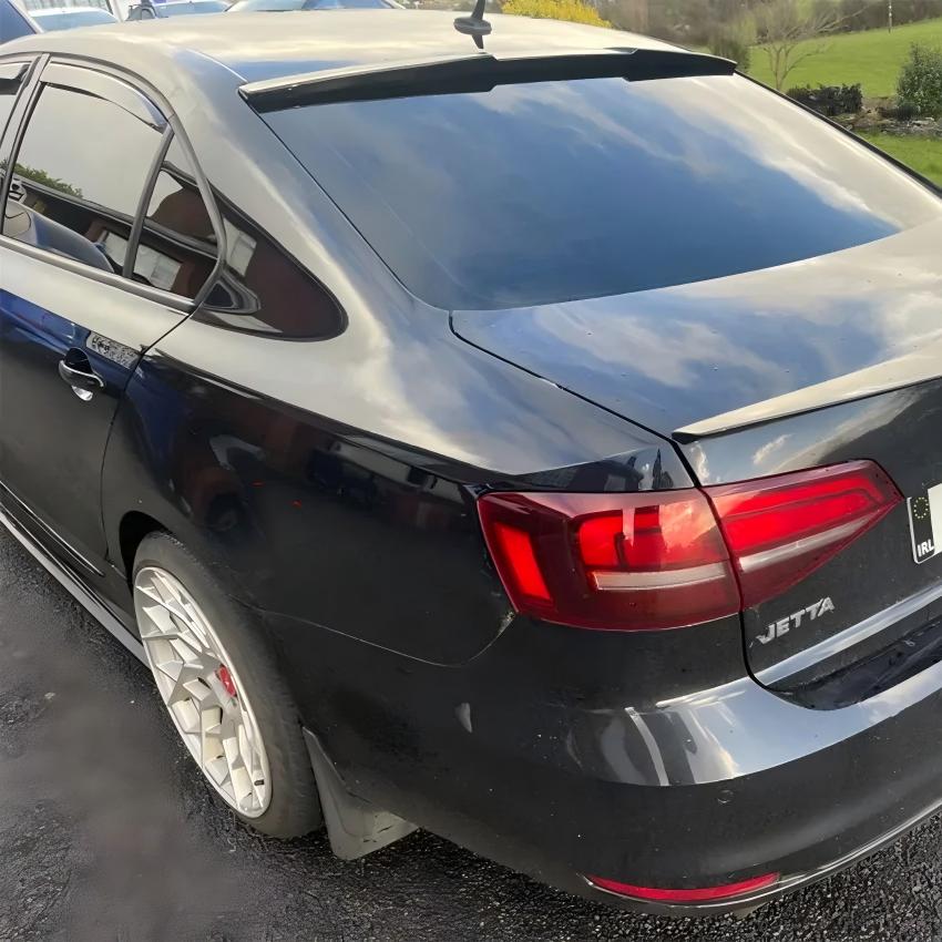 Car Craft Compatible with Volkwagen Jetta 6 2012-2016 Rs Rear Roof Wing Boot LIp Spoiler Glossy Black AR-VW-046 CC-2434
