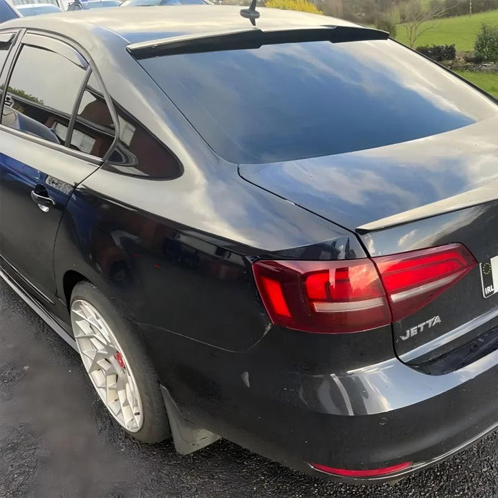 Car Craft Compatible with Volkwagen Jetta 6 2012-2016 Rs Rear Roof Wing Boot LIp Spoiler Glossy Black AR-VW-046 CC-2434