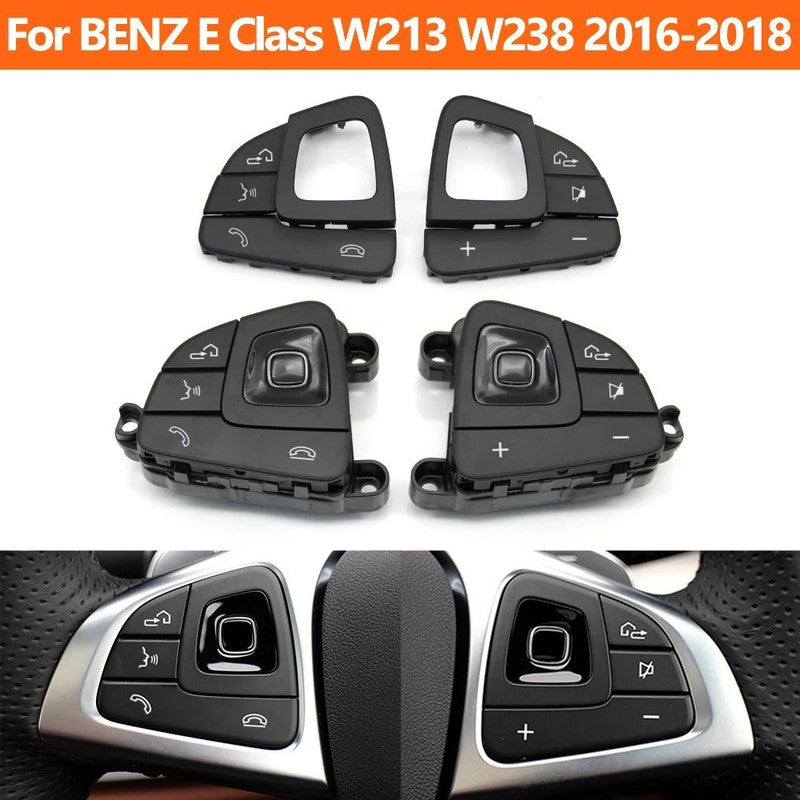 Car Craft Compatible With Mercedes Benz E Class W213 Sedan 2016-2018 E Class W238 Coupe Cabriolet 2016-2018 Car Steering Wheel Switch Control Button Cover 0999056500-s-a Cover Right Silver A CC-10654