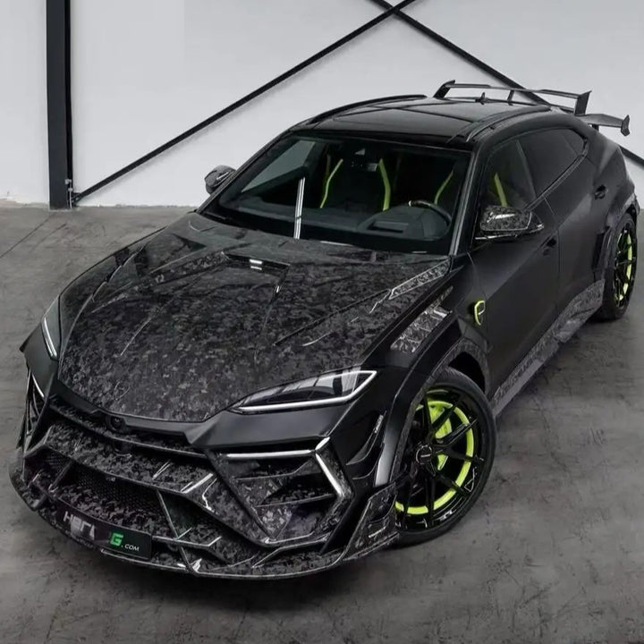 Car Craft Compatible With Lamborghini Urus Se 2024+ Body Kit M Style Forged Dry Carbon Fiber Front Rear Bumper Side Skirts Rear Spoiler Wide Wheel Arch Hood Exhaust Mansory