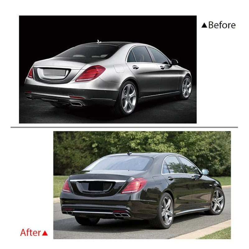 Car Craft Compatible With Mercedes Benz S Class W222 2014-2017 Upgrade Facelift Convert To Amgs63 S63 Bodykit Rear Bumper Side Trim