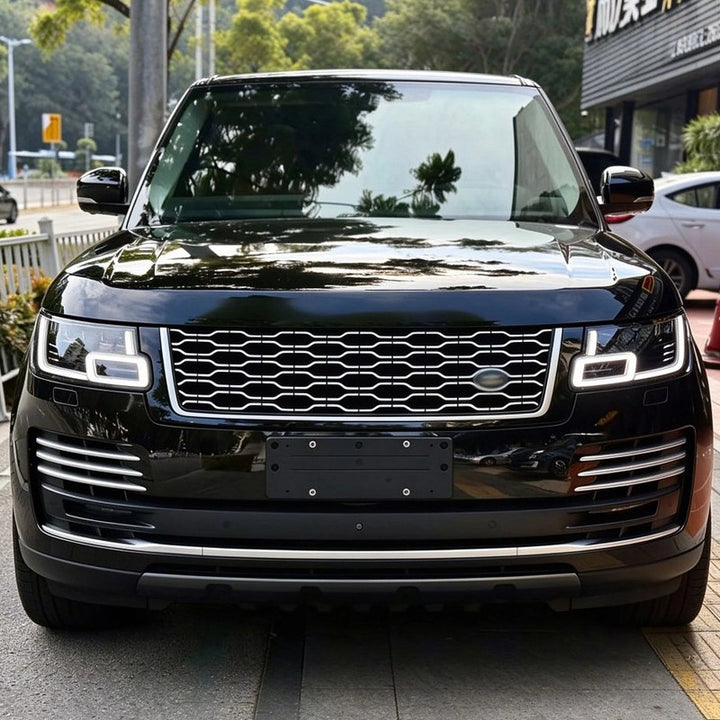 Car Craft Compatible With Land Range Rover Vogue Rrv 2018-2022 Front Bumper Show Grill Silver - CAR CRAFT INDIA