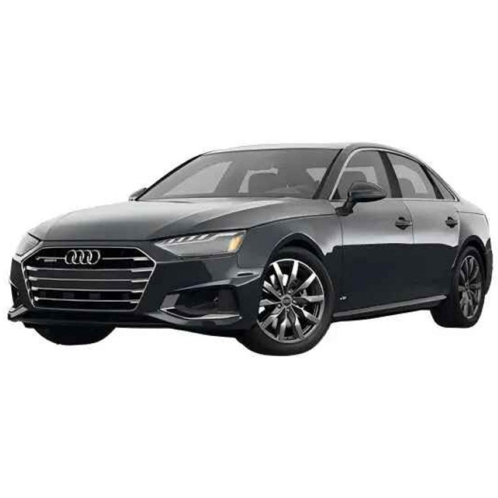 Car Craft Compatible With Audi A4 B9.5 2021+ Upgraded Front Bumper Show Grill Rs4 S4 Rs Sport Style For All Road Model Usa Glossy Black Frame Black Strip All Logo Silver License Plate Eu Version A4-073 Gc