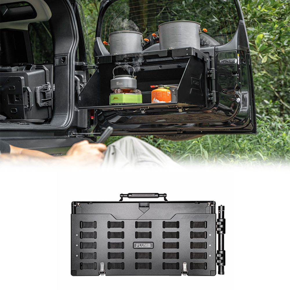Car Craft Compatible With Range Land Rover Defender 2020-2025 90/110 Plumb M-on Series Tailgate Tail Gate Trunk Folding Table Plumb-004 - CAR CRAFT INDIA