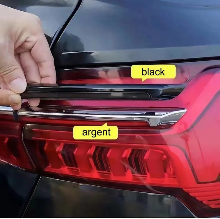 Car Craft Compatible With Audi A6 C8 2019-2025 Car Rear Upgraded Tail Light Lamp Xenon Taillight Retrofit Upgrade Modified Led Drl Hid Brake Light, Warning Light Centre Bar Black