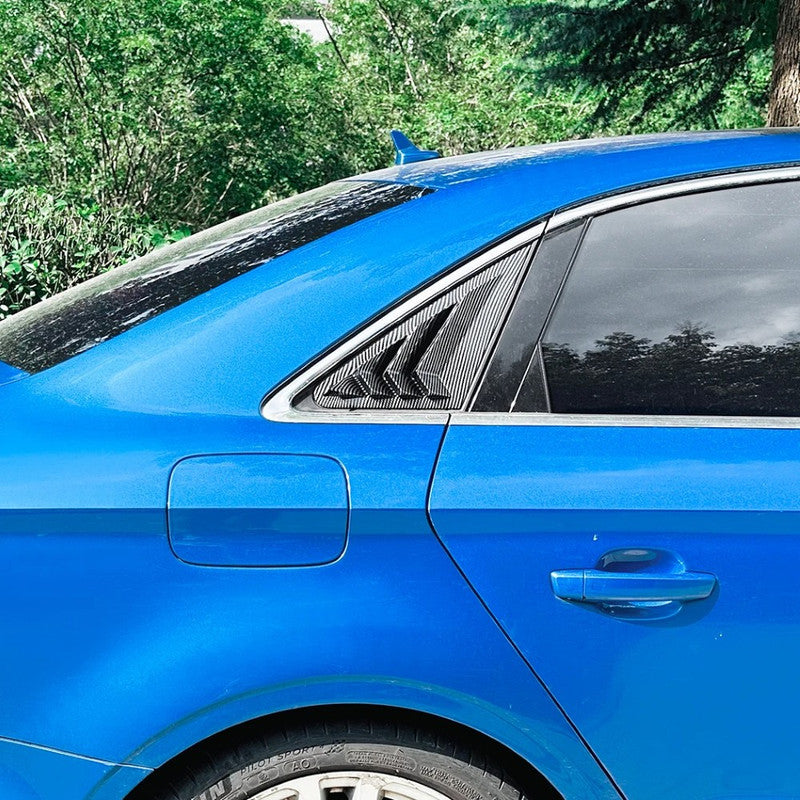 Car Craft Compatible With Audi A3 8v 2014-2020 Car Rear Window Louvers Sticker Rear Triangle Window Shade Spoiler Trim Accessories Zst-842 Gb Glooy Black
