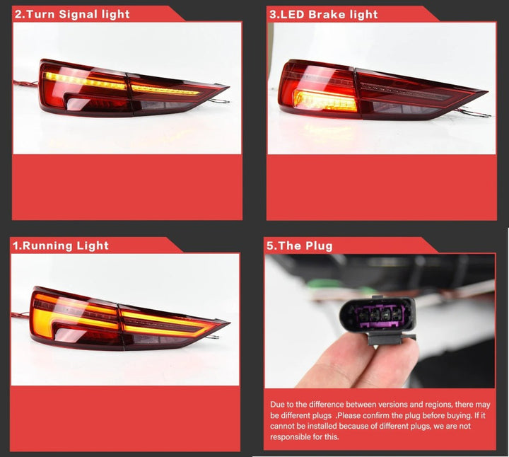 Car Craft Compatible With Audi A3 2013-2016 Car Rear Upgraded Tail Light Lamp Xenon Taillight Retrofit Upgrade Modified Led Drl Hid For Led Car