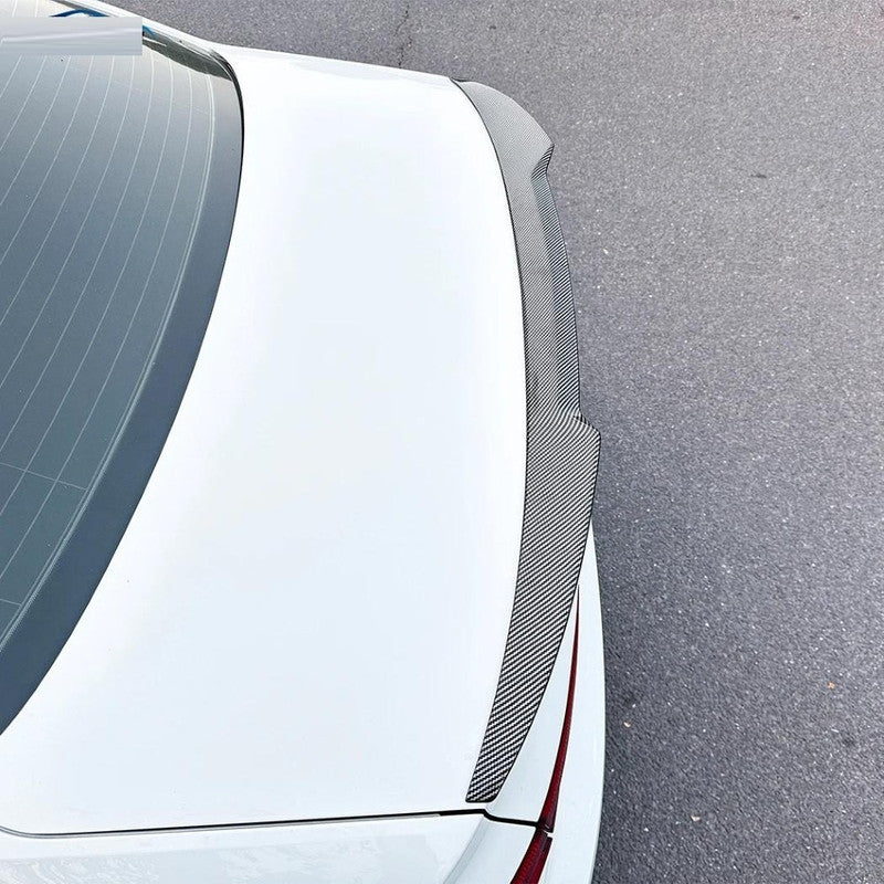Car Craft Compatible With Audi A4 S4 B9 2017-2024 Rear Trunk Boot Roof Wing Lip Spoiler Splitter Skirts Zst-924 Glossy Black