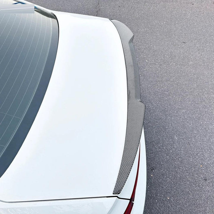 Car Craft Compatible With Audi A4 S4 B9 2017-2024 Rear Trunk Boot Roof Wing Lip Spoiler Splitter Skirts Zst-924 Glossy Black