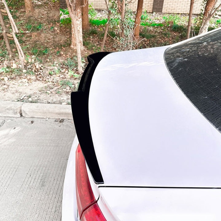 Car Craft Compatible With Audi A4 S4 B8 2009-2016 Rear Trunk Boot Roof Wing Lip Spoiler Splitter Skirts Zst-910 Glossy Black